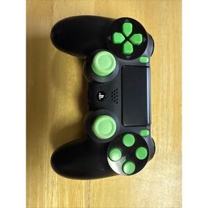 Sony DualShock 4 Wireless Controller PS4 CUH-ZCT1U Custom Black Neon GN UNTESTED